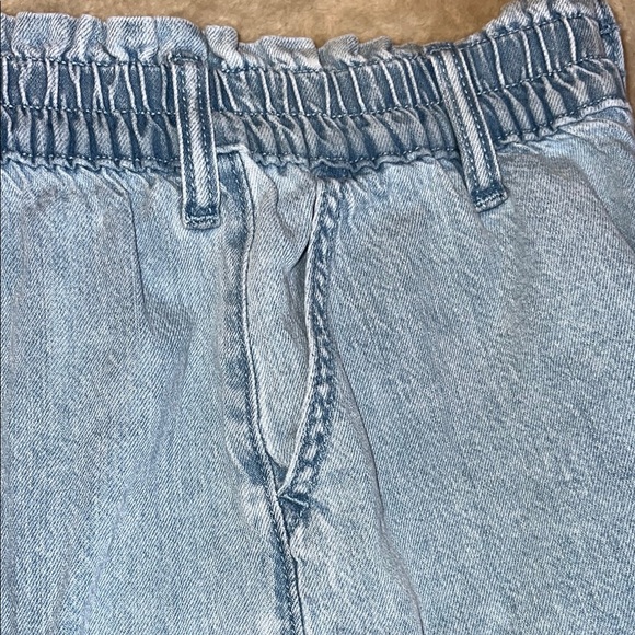 Hollister Blue Jean Shorts Relaxed Fit Elastic Waist - Picture 6 of 11